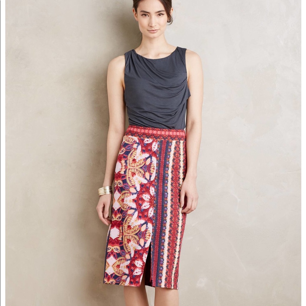 Anthropologie Maeve Marala Knit Skirt L